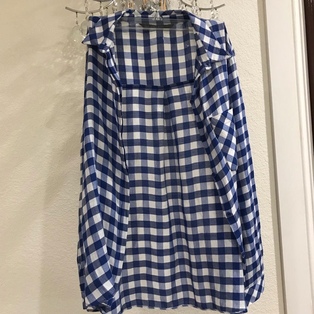 Blue ZARA flannel